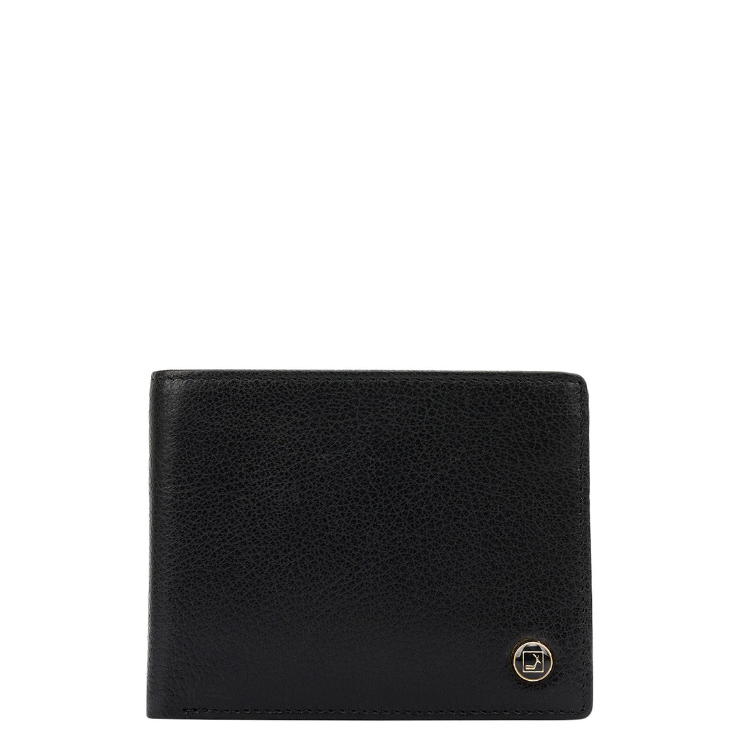 Black Bifold Leather Mens Wallet