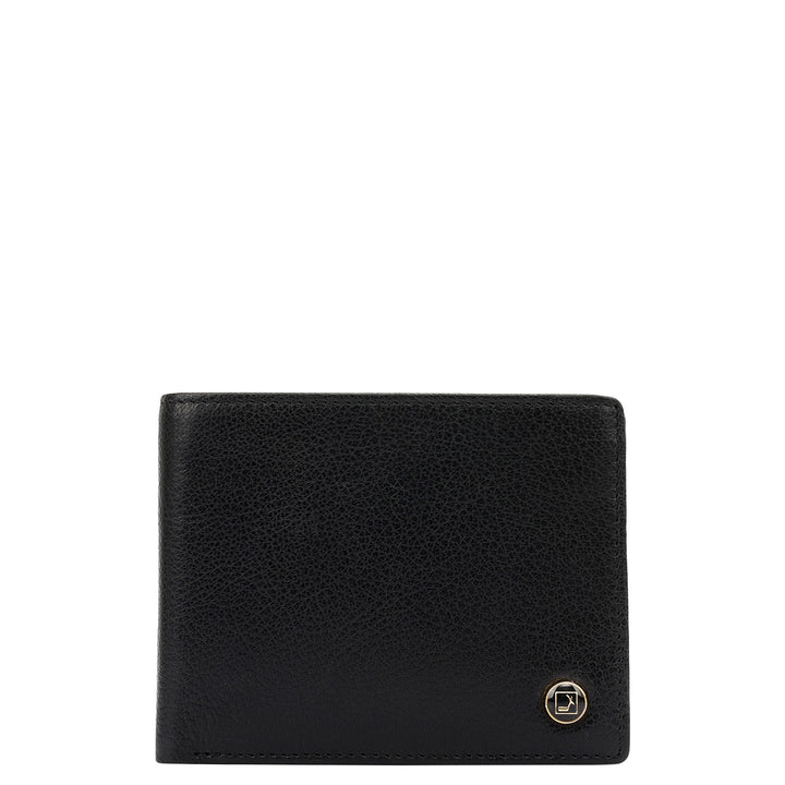 Black Bifold Leather Mens Wallet
