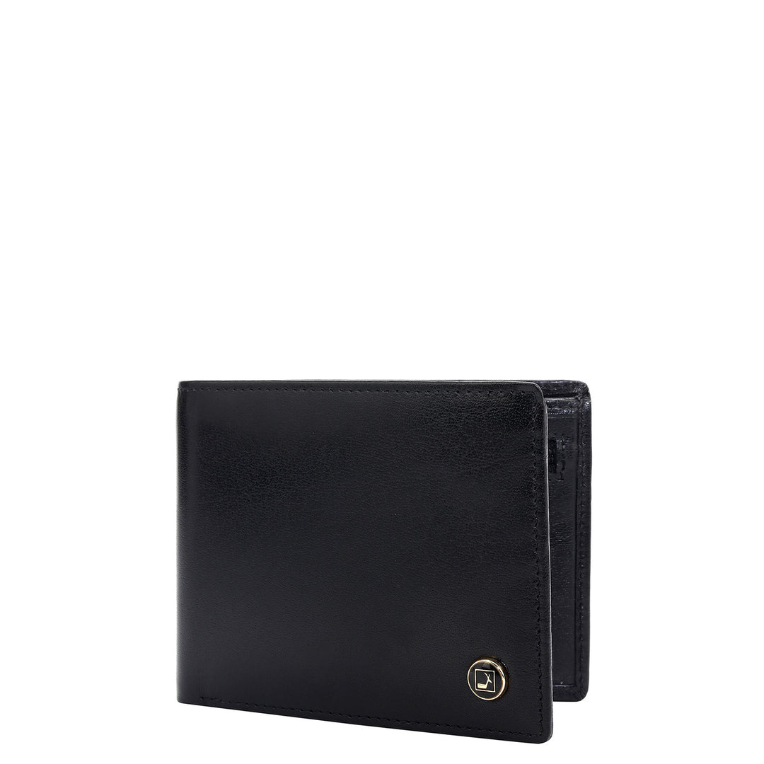 Black Bifold Leather Mens Wallet