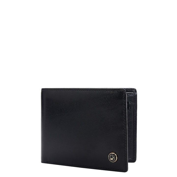 Black Bifold Leather Mens Wallet