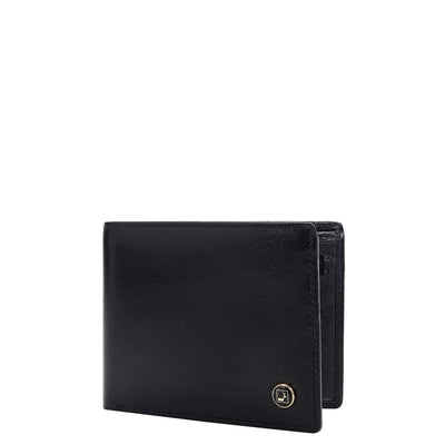 Black Bifold Leather Mens Wallet