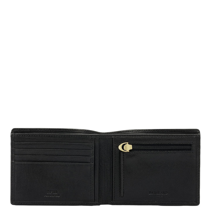 Black Bifold Leather Mens Wallet