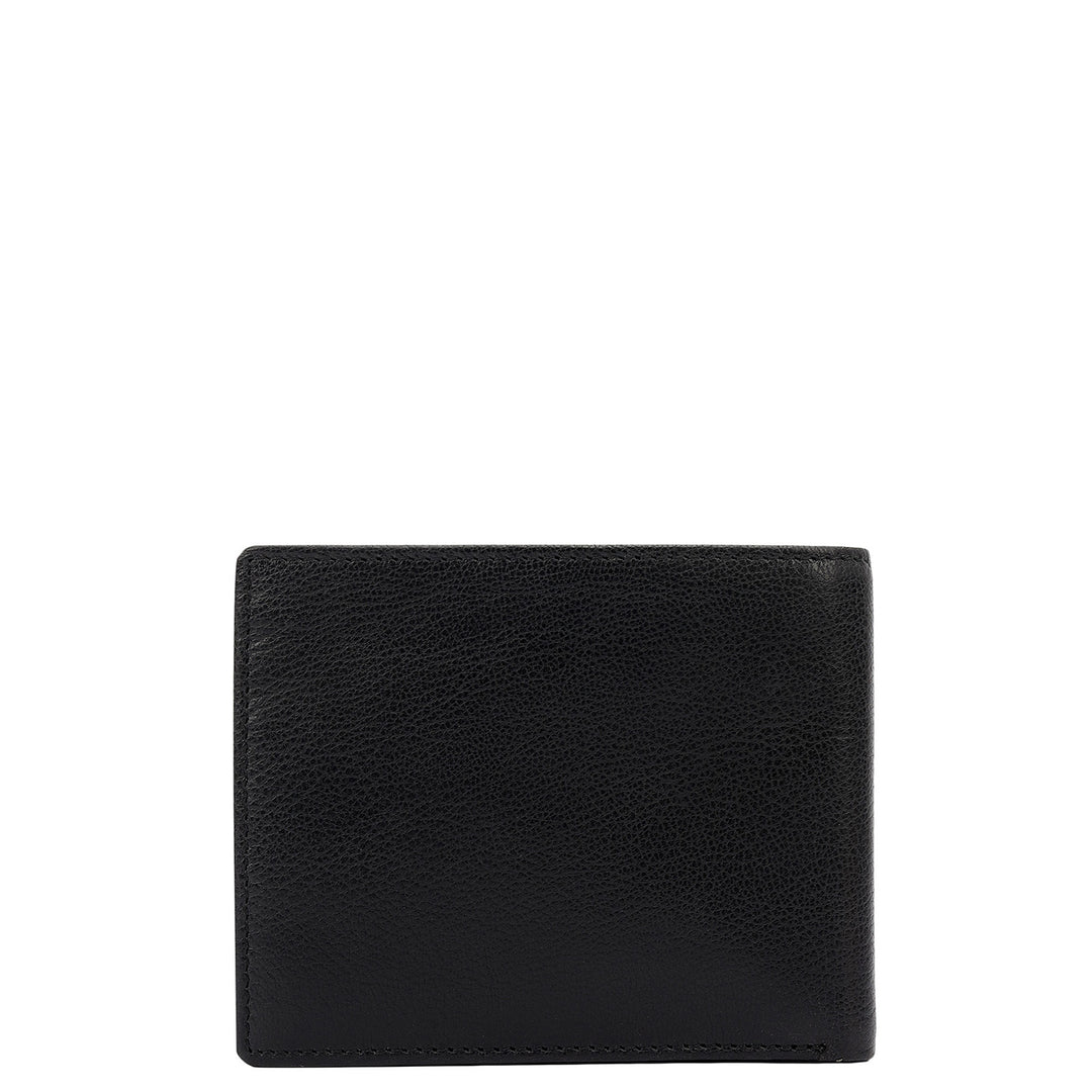 Black Bifold Leather Mens Wallet