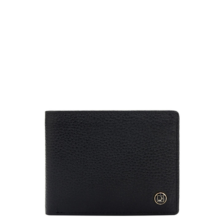 Black Bifold Leather Mens Wallet