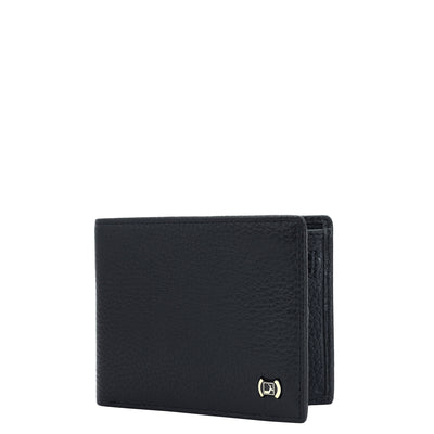 Black Bifold Leather Mens Wallet