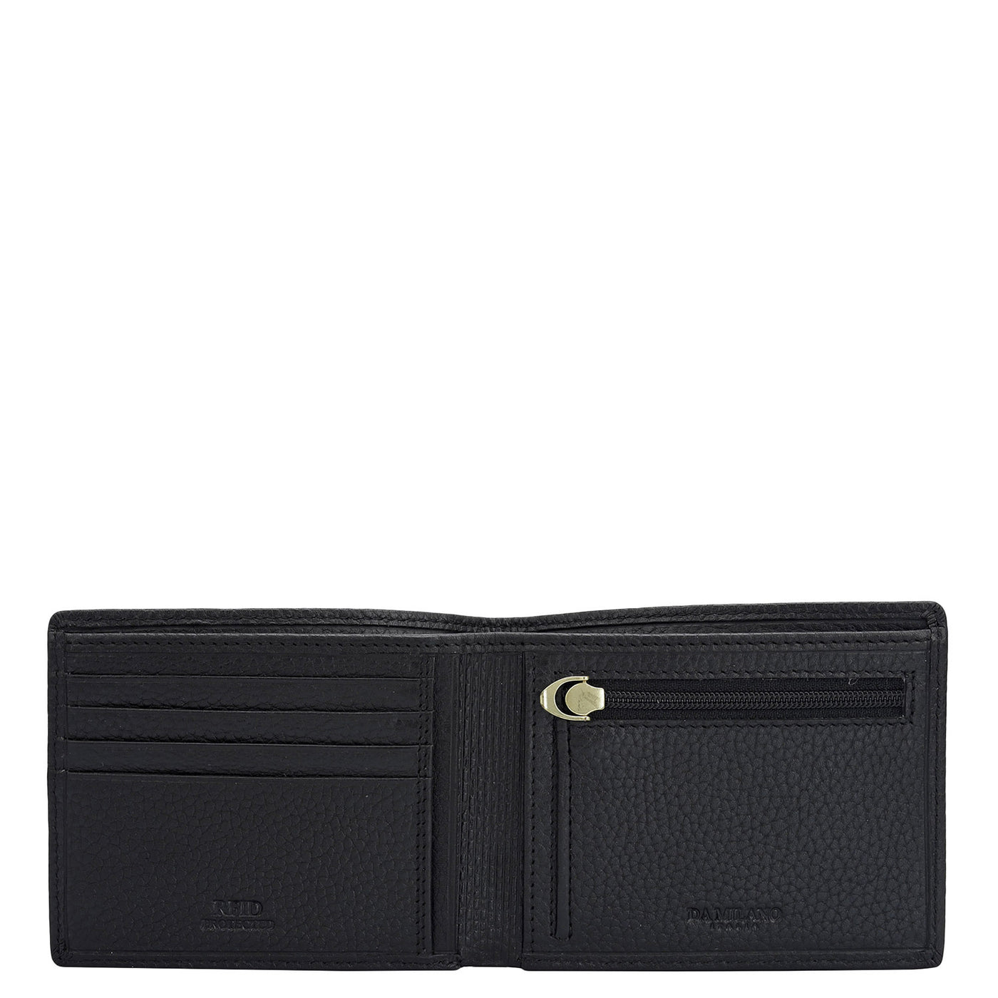 Black Bifold Leather Mens Wallet