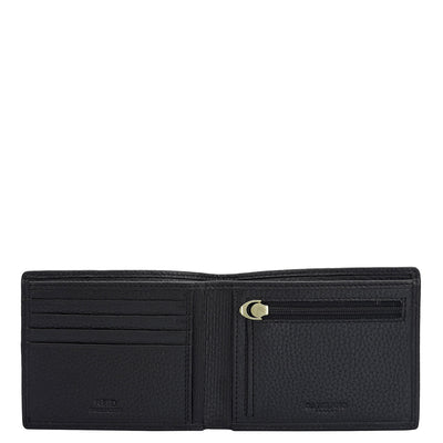 Black Bifold Leather Mens Wallet