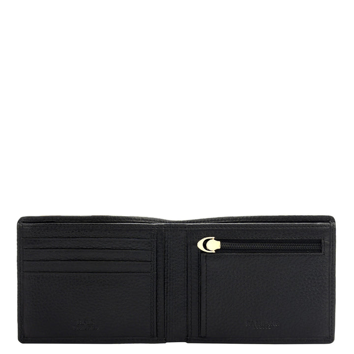 Black Bifold Leather Mens Wallet