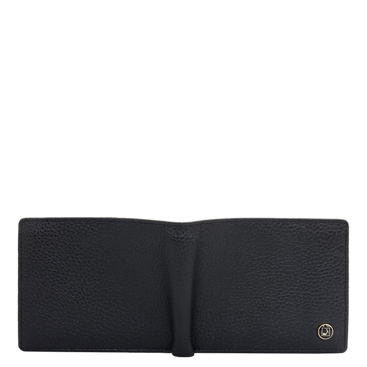 Black Bifold Leather Mens Wallet