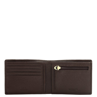 Chocolate Bifold Leather Mens Wallet