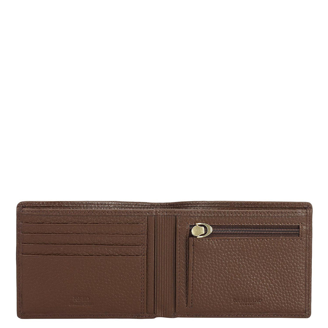 Mocha Bifold Leather Mens Wallet