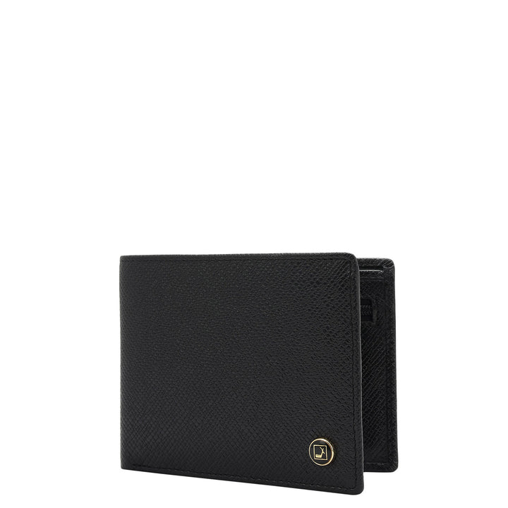 Black Bifold Leather Mens Wallet