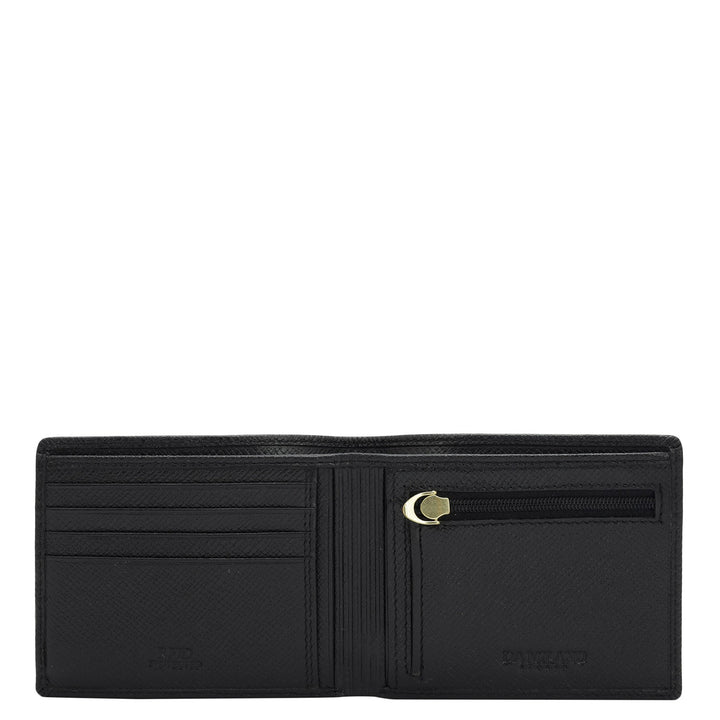 Black Bifold Leather Mens Wallet