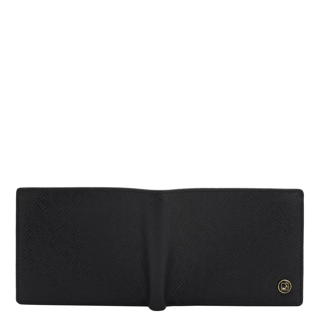 Black Bifold Leather Mens Wallet