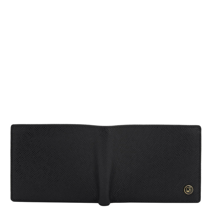 Black Bifold Leather Mens Wallet