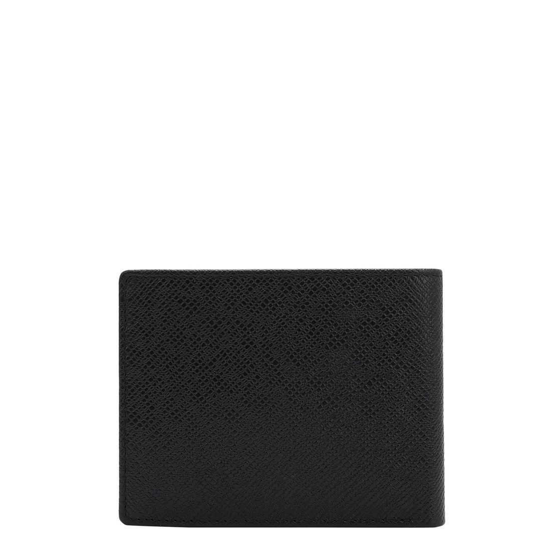 Black Bifold Leather Mens Wallet
