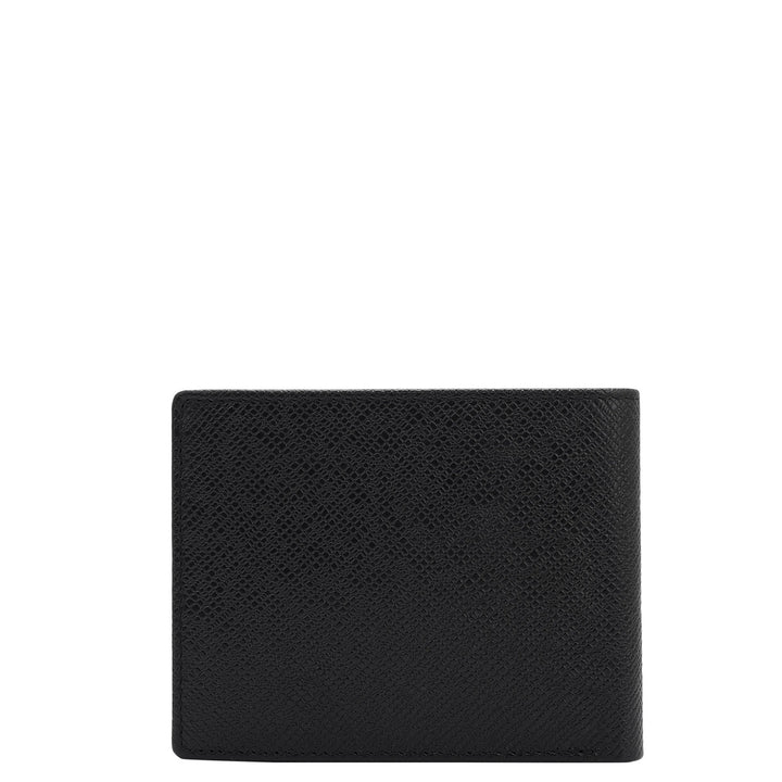Black Bifold Leather Mens Wallet