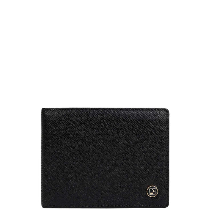 Black Bifold Leather Mens Wallet