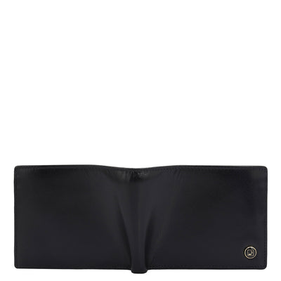 Black Bifold Leather Mens Wallet