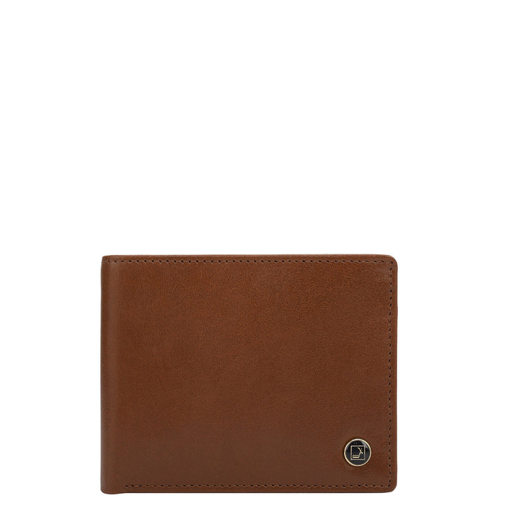 Cognac Bifold Leather Mens Wallet