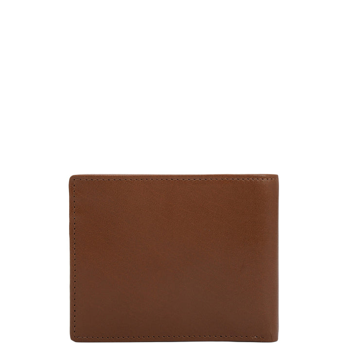 Cognac Bifold Leather Mens Wallet