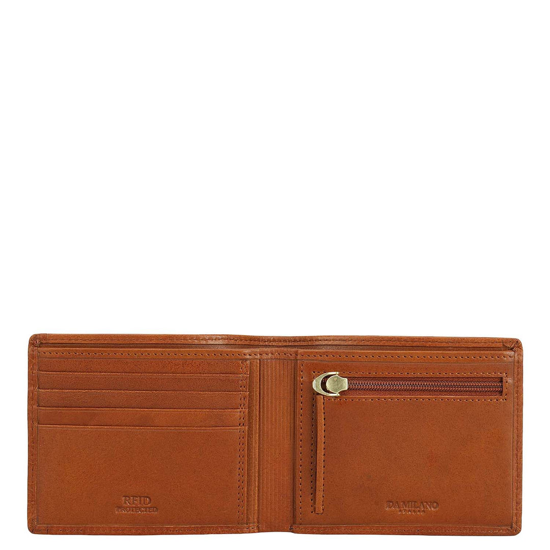 Date Bifold Leather Mens Wallet