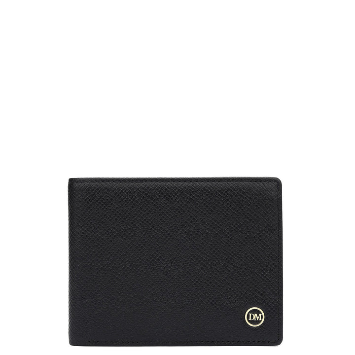 Black Bifold Leather Mens Wallet