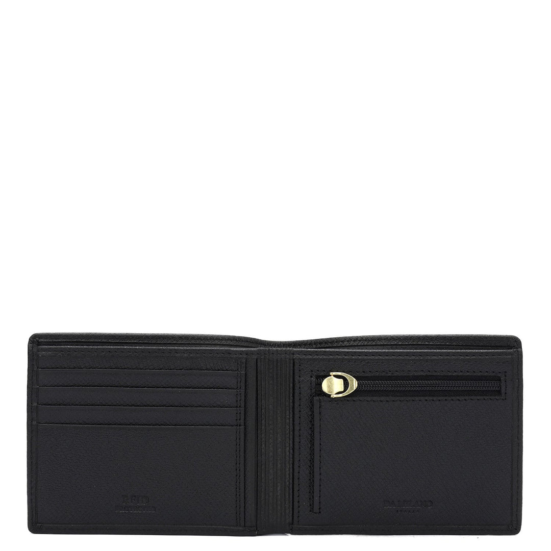 Black Bifold Leather Mens Wallet