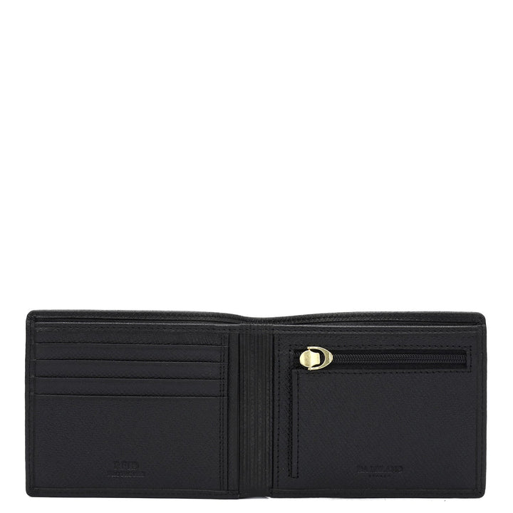 Black Bifold Leather Mens Wallet