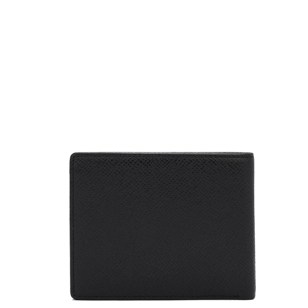 Black Bifold Leather Mens Wallet