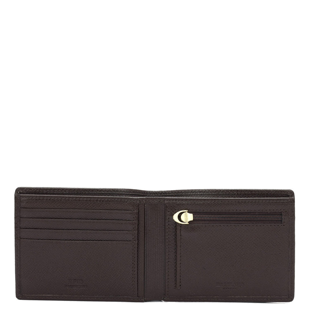 Chocolate Bifold Leather Mens Wallet