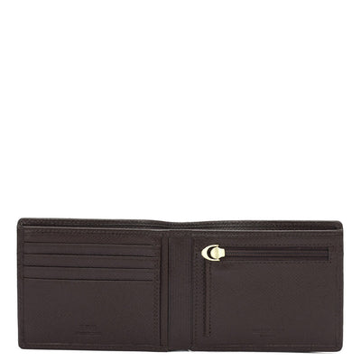 Chocolate Bifold Leather Mens Wallet