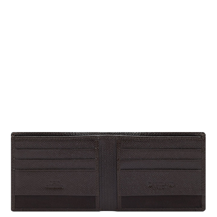 Croco Leather Mens Wallet - Brown
