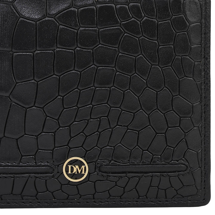 Black Bifold Leather Mens Wallet