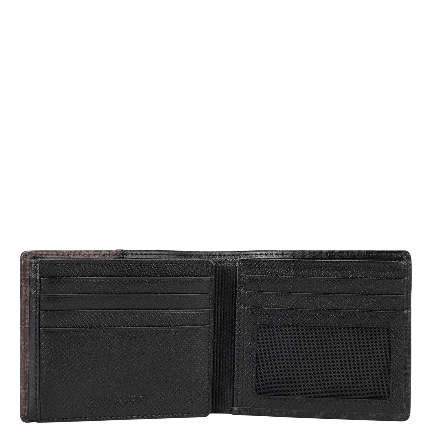 Da Milano Monogram Leather Mens Wallet - Black & Oak