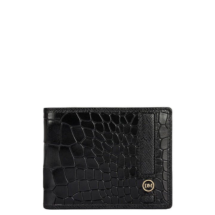 Black Bifold Leather Mens Wallet