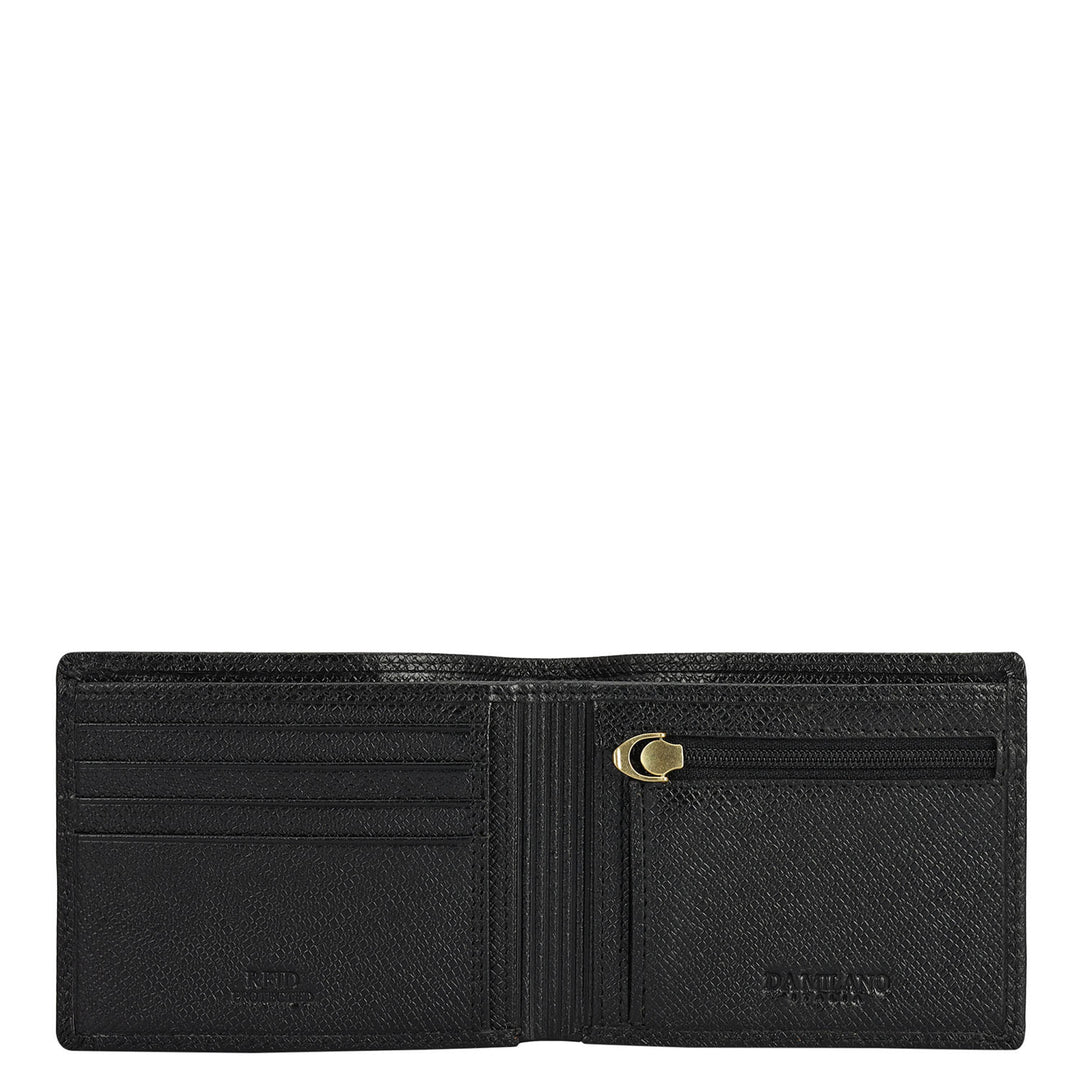 Black Bifold Leather Mens Wallet