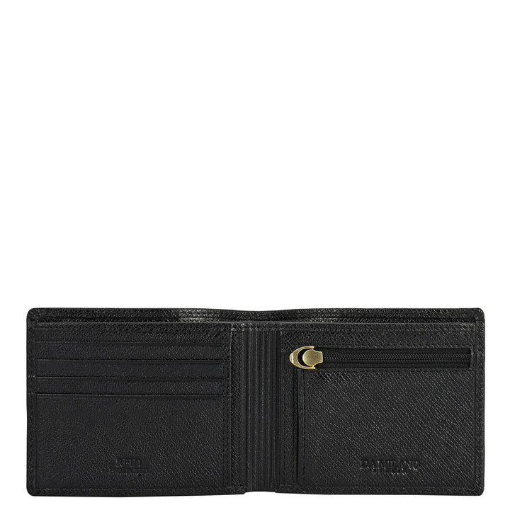 Black Bifold Leather Mens Wallet