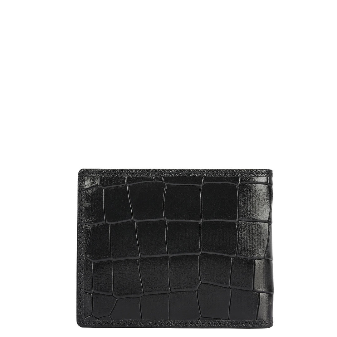 Black Bifold Leather Mens Wallet