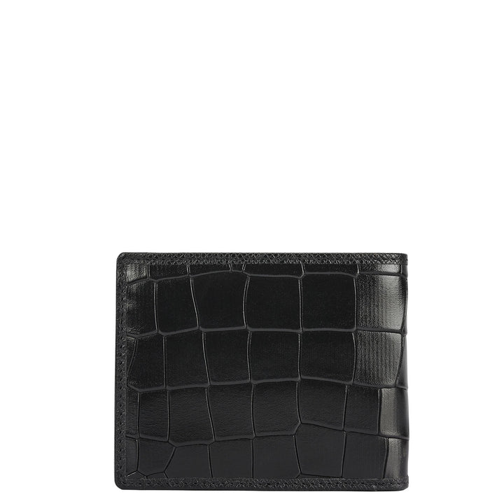 Black Bifold Leather Mens Wallet