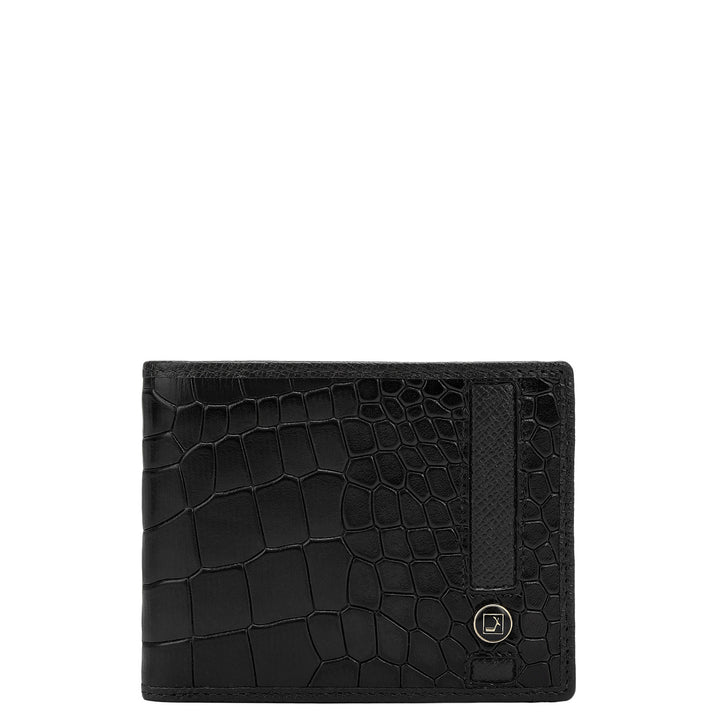 Black Bifold Leather Mens Wallet