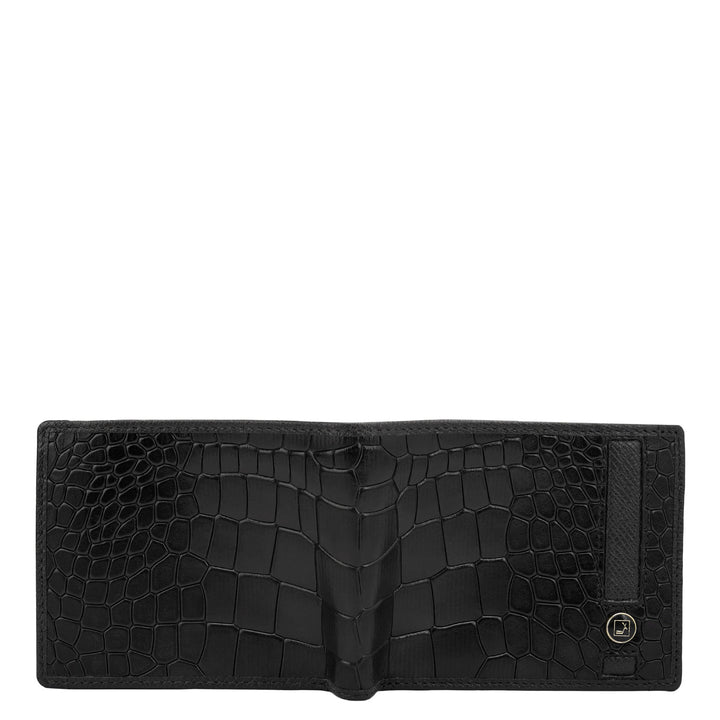Black Bifold Leather Mens Wallet