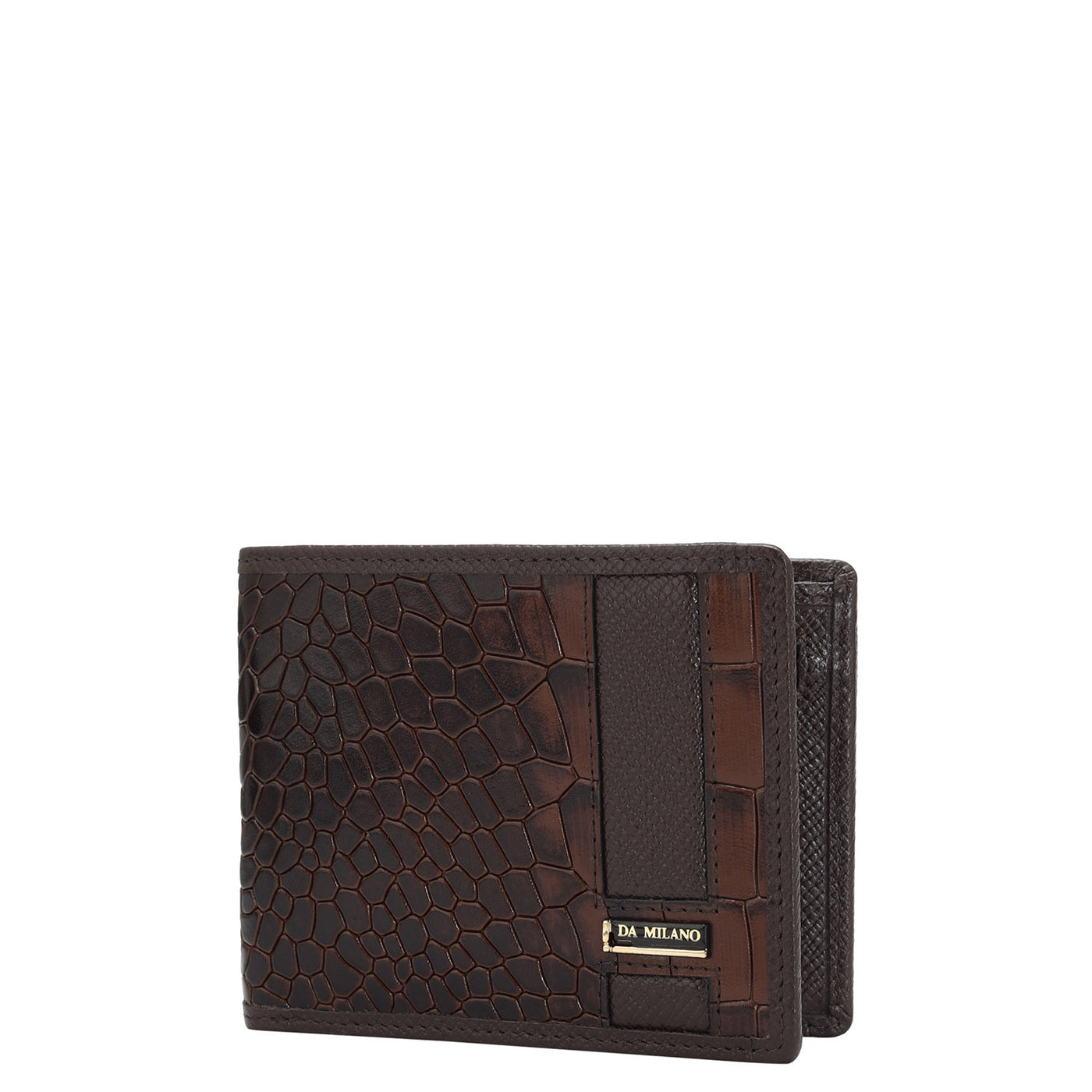 Croco Franzy Leather Mens Wallet - Brown