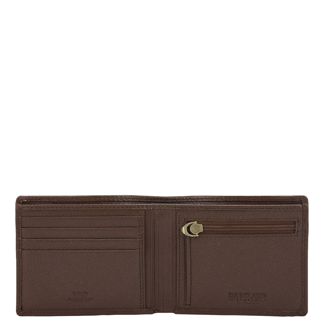 Brown Bifold Leather Mens Wallet.