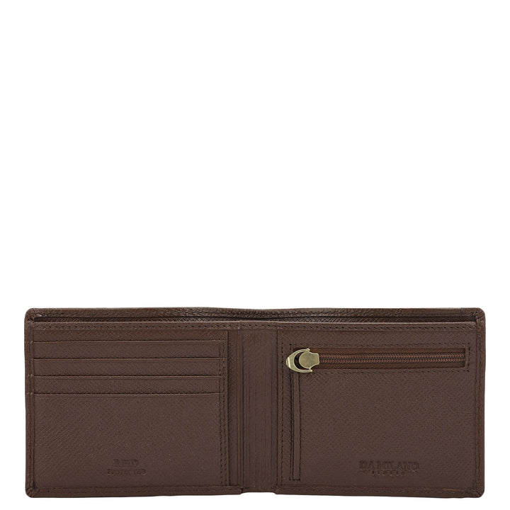 Brown Bifold Leather Mens Wallet.