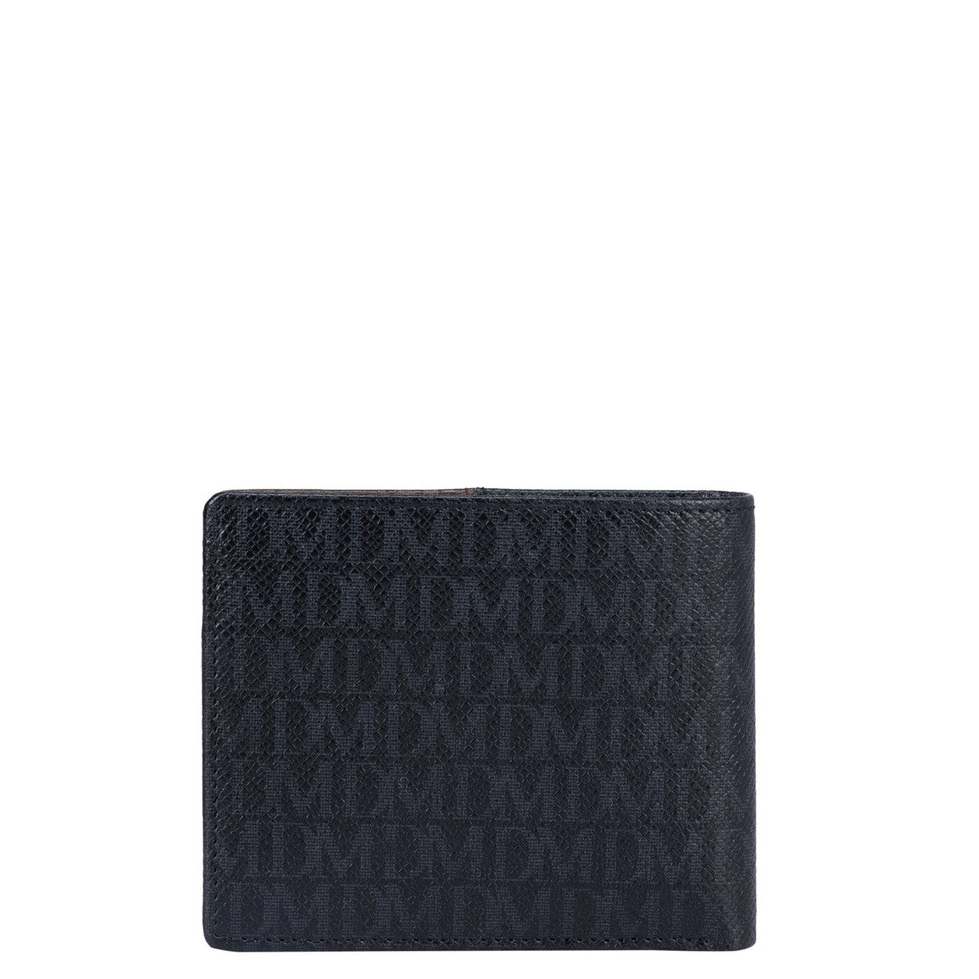 Monogram Leather Mens Wallet - Black & Oak
