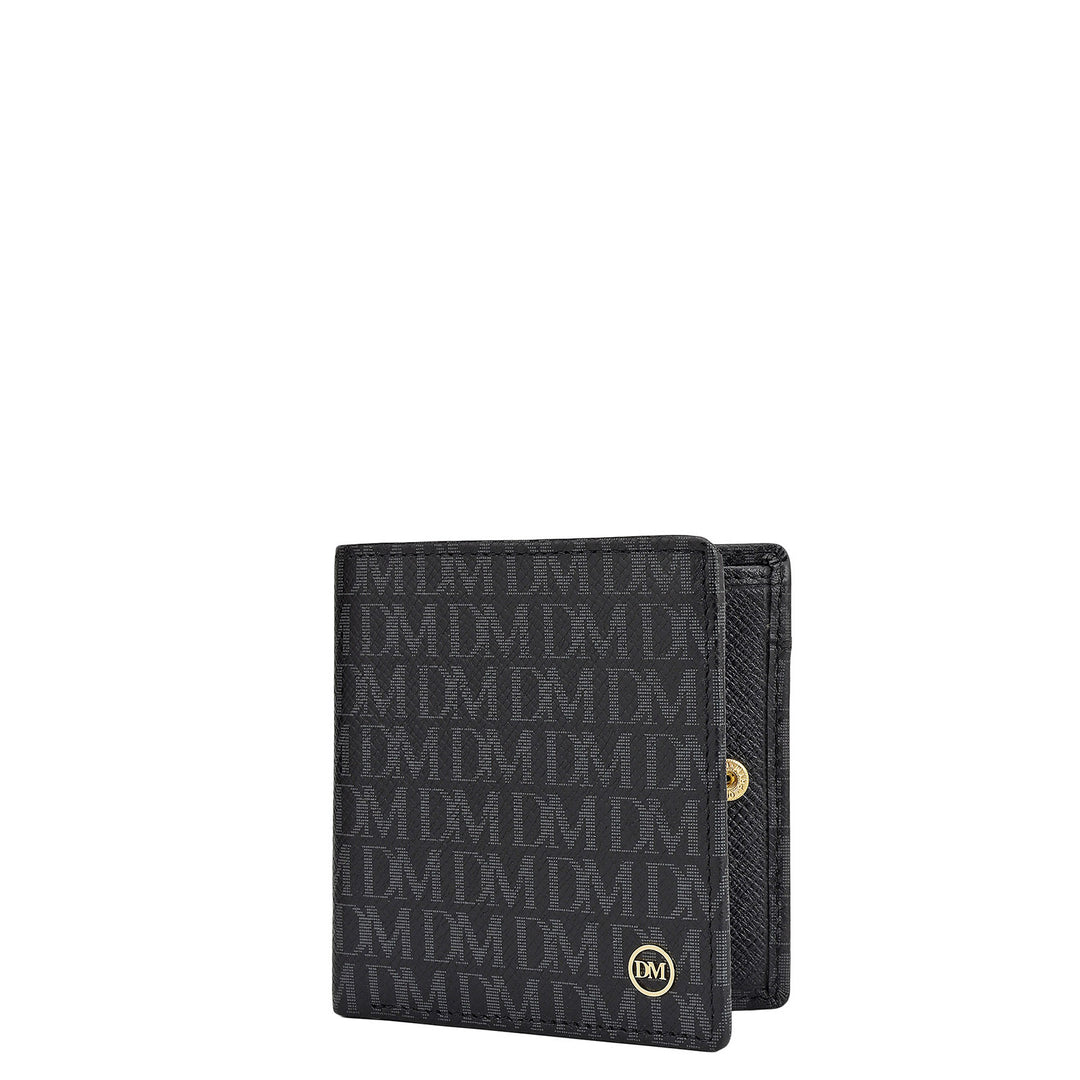 Black Bifold Leather Mens Wallet