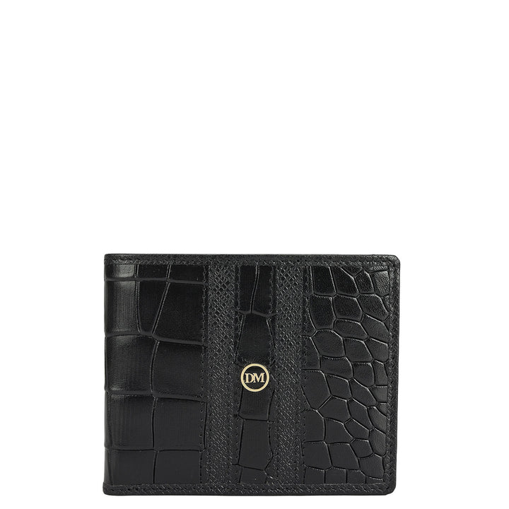 Black Bifold Leather Mens Wallet
