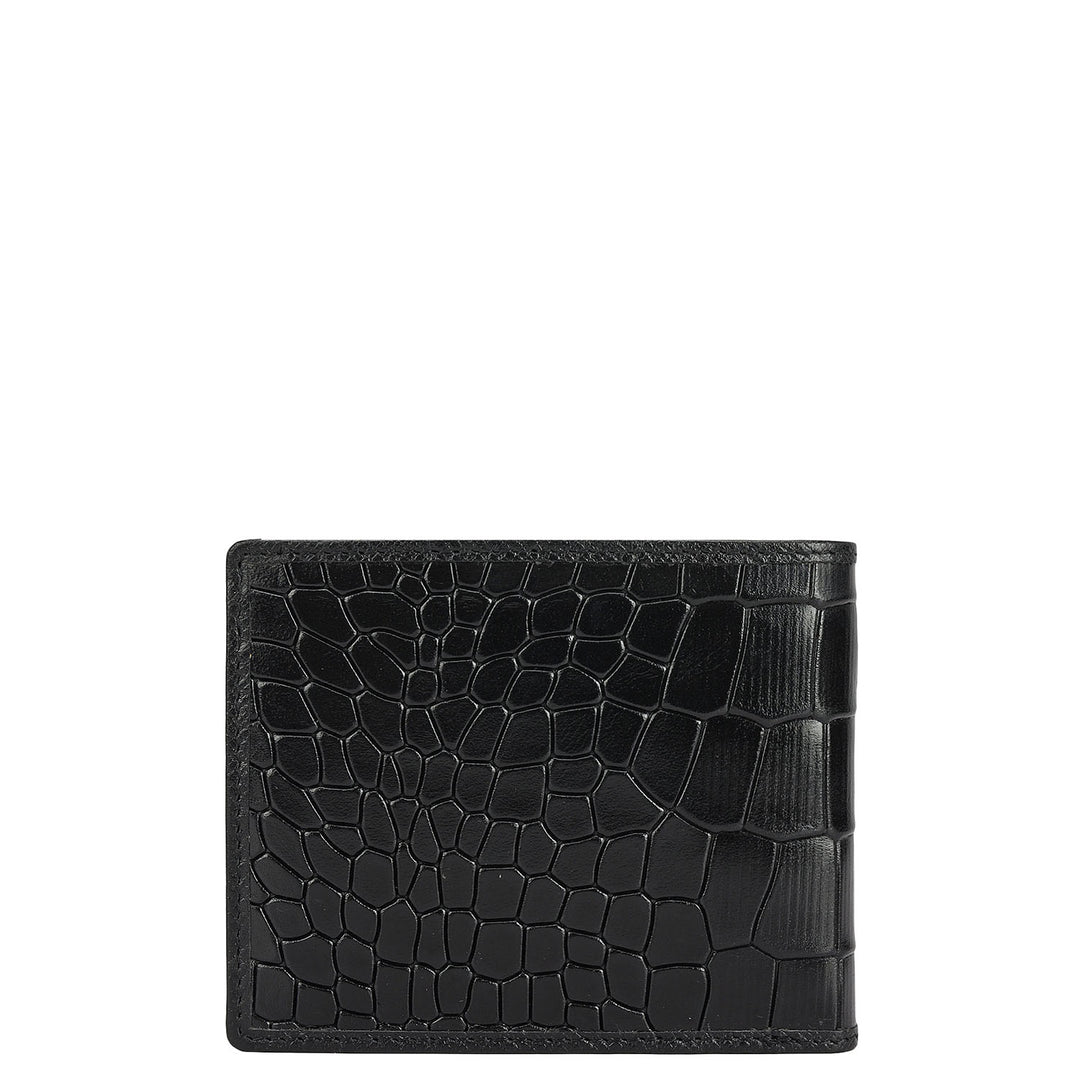 Black Bifold Leather Mens Wallet