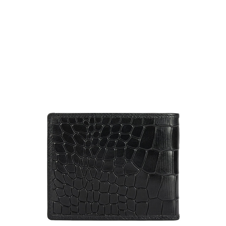 Black Bifold Leather Mens Wallet